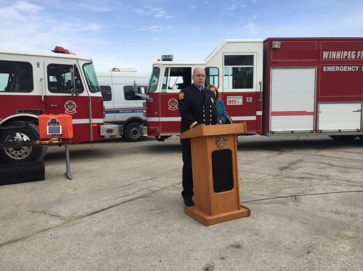 Senior Academy Officer Scott Wilkinson introduces the new WFPS drone.