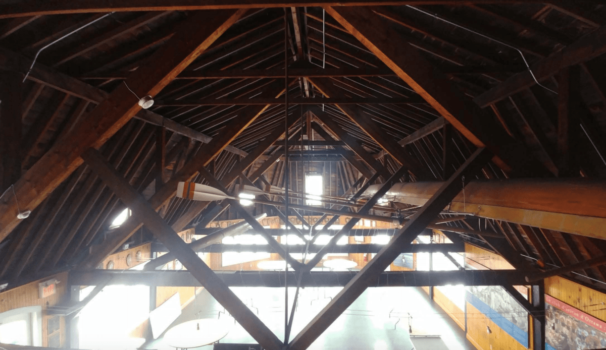 City staff cite the boathouse’s open beam ceiling as one of the building’s “unique architectural features.”