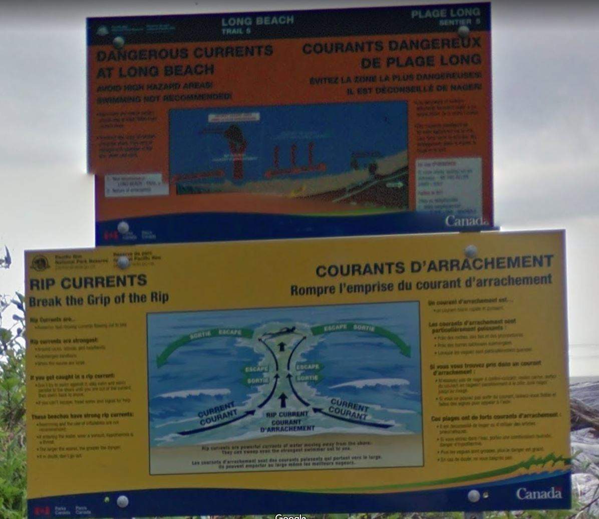 Signage posted at the entrance to Long Beach.