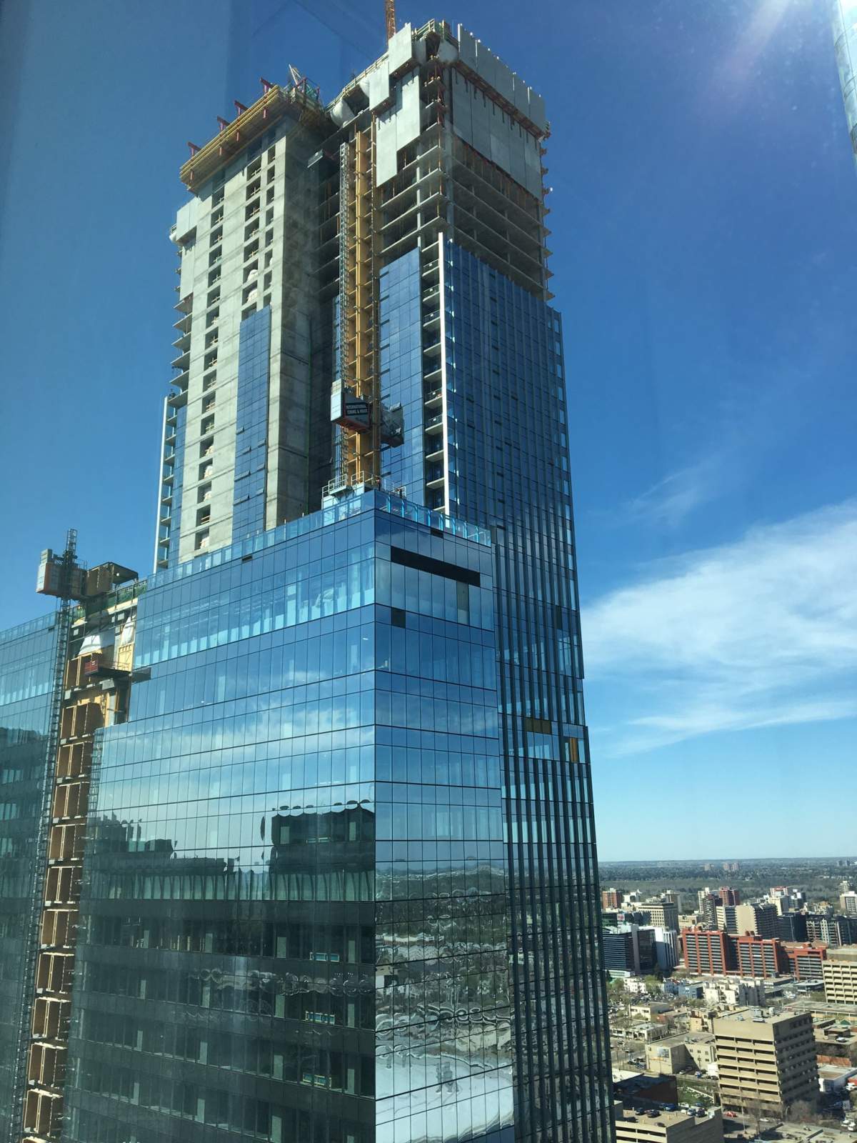 The Stantec Tower being built in downtown Edmonton on May 8, 2018.