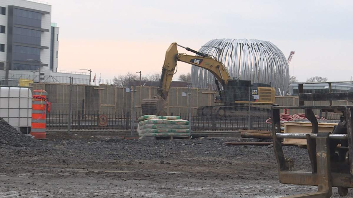 Excavation has been halted at part of the Vendome work site on May 5, 2018.