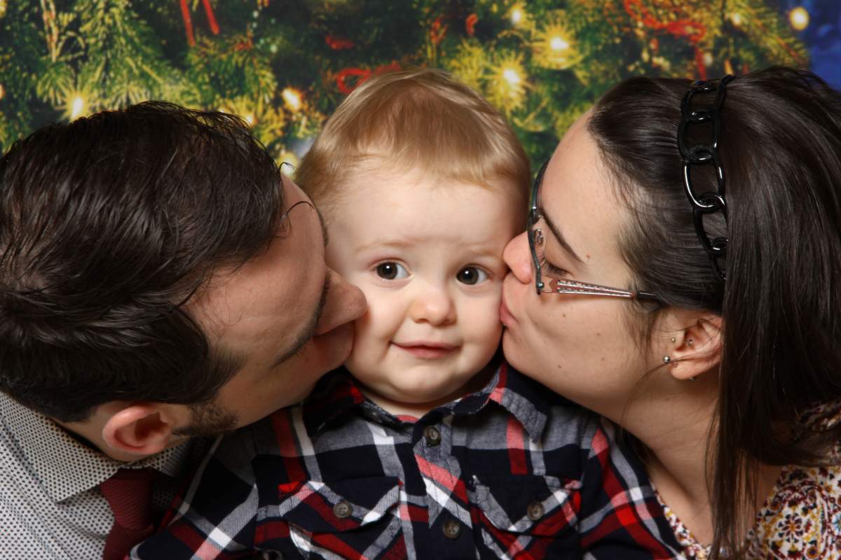 The Fuentes-Panneton family with their son, Manuel.