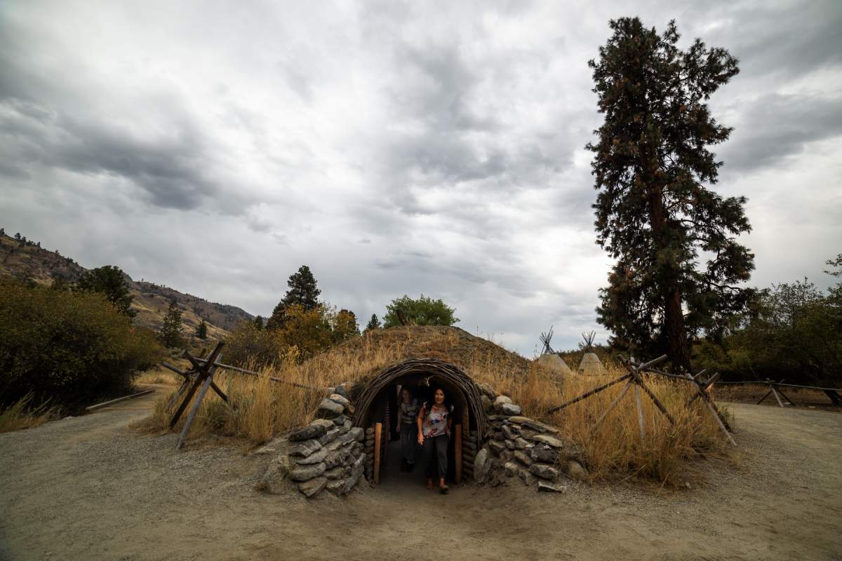 First Nations pit house at the Nk’Mip Desert Cultural Centre, Osoyoos.