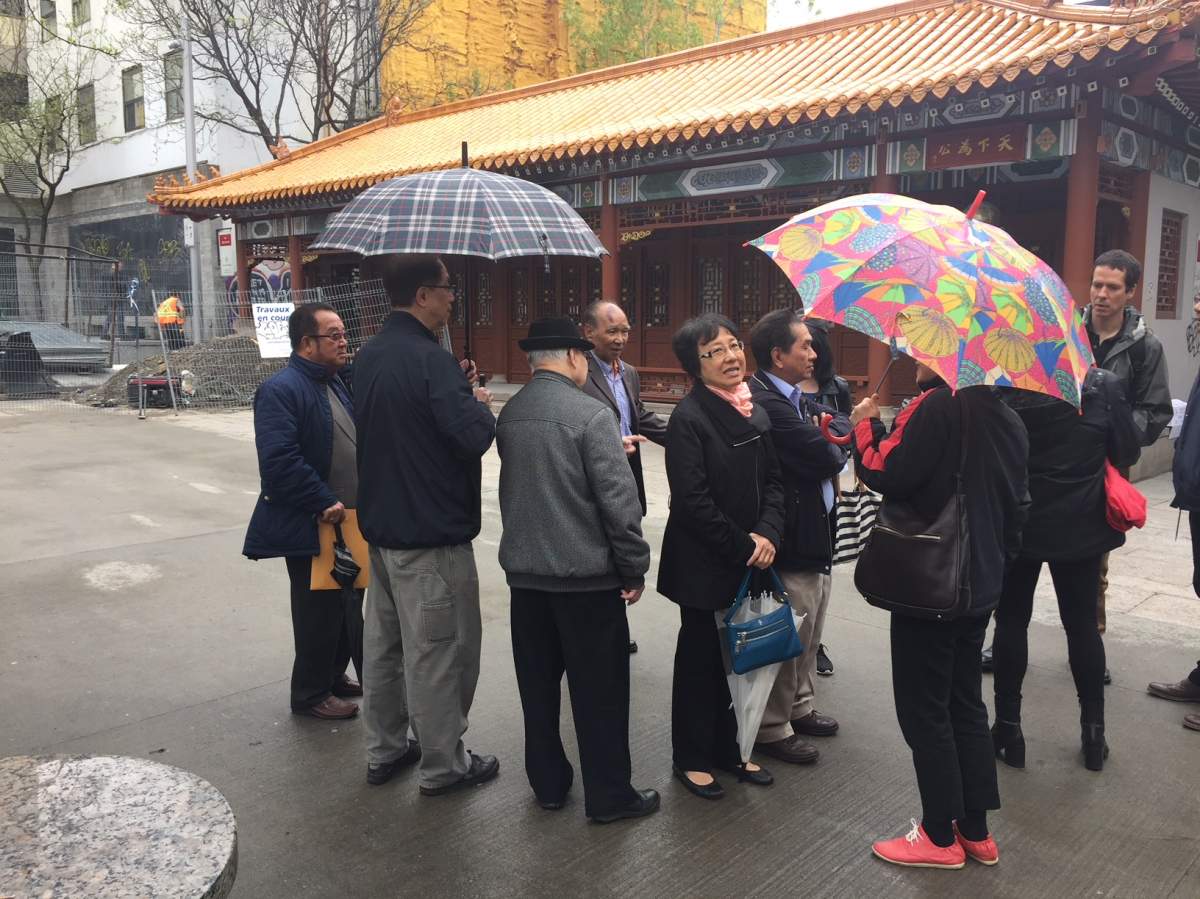 Members of Montreal’s Chinese community are upset about a toilet being installed at Sun-Yat-Sen Park on May 15, 2018.