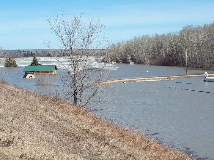 Mark Anderson believes a cabin and other structures at Wapiti Valley Ski & Snowboard resort will be written off due to water damage.