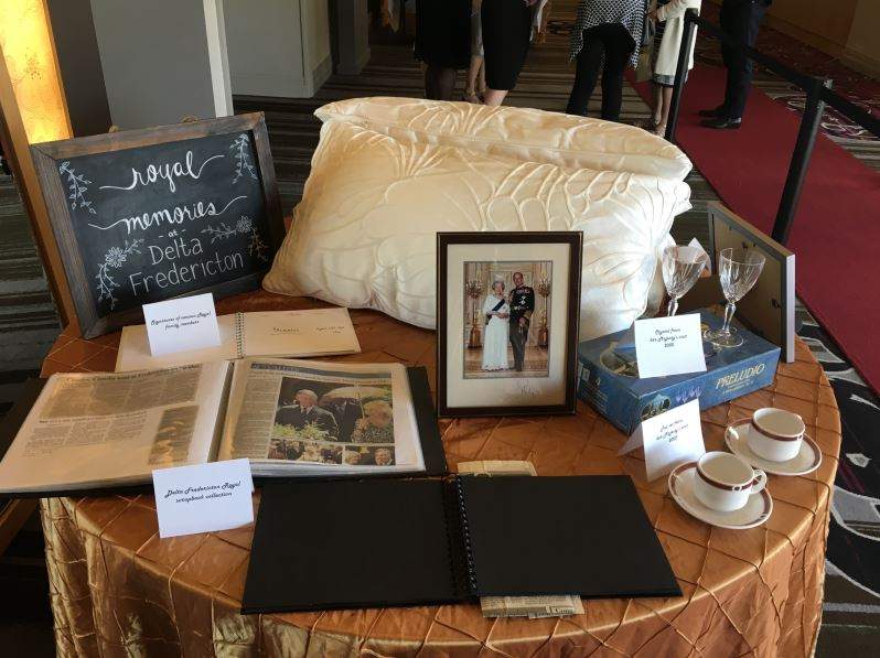 Royal wedding mementos on display at a Royal Wedding viewing party in Fredericton on Saturday, May 19, 2018.