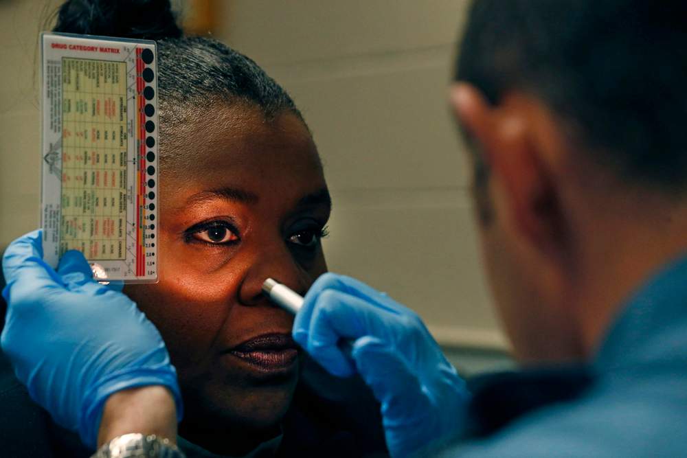 Colorado police officers train to recognize drug-impaired drivers in this file image. 