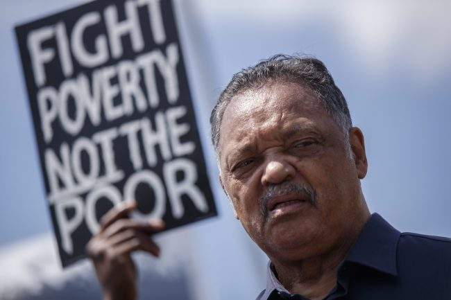 Reverend Jesse Jackson delivers remarks at the Poor People's Campaign, A National Call for Moral Revival protest on the grounds of the US Capitol in Washington, DC, USA, 21 May 2018.
