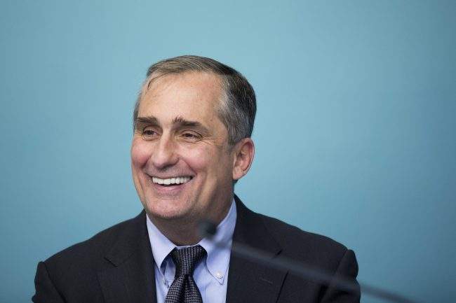 Intel CEO Brian Krzanich attends a press conference in Jerusalem, 14 March 2017. 
  