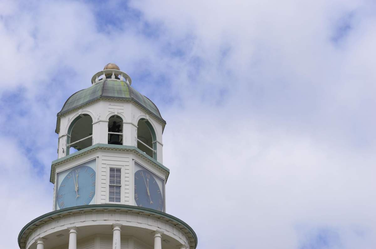 Halifax town clock on June 1, 2016.