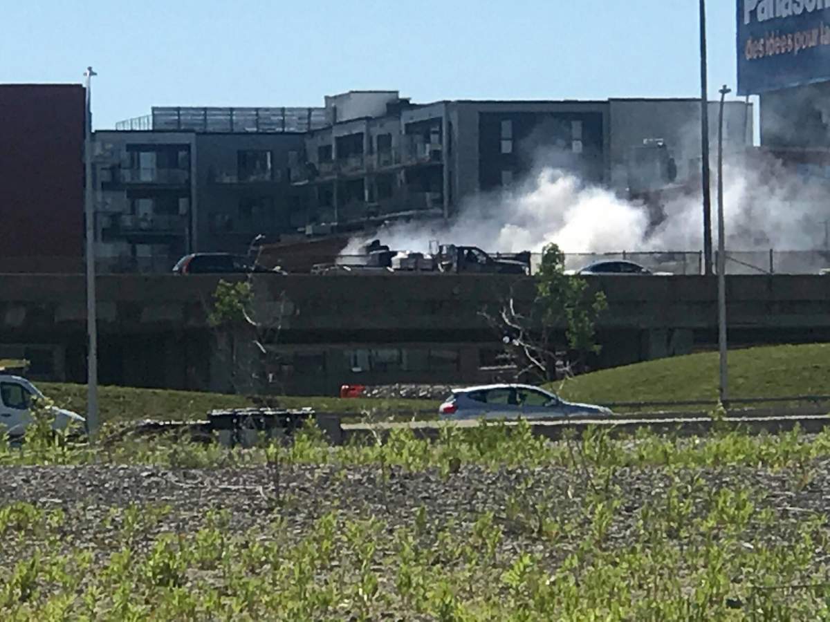 A fire on Highway 40, Thurs. June 21, 2018.