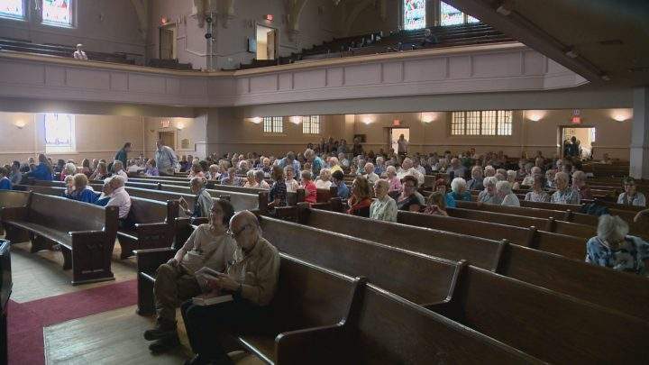 The congregation for the final service at 3rd Avenue United Church.