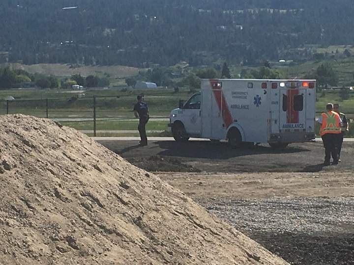 Part of Wednesday morning’s emergency response to a medical condition included this ambulance.