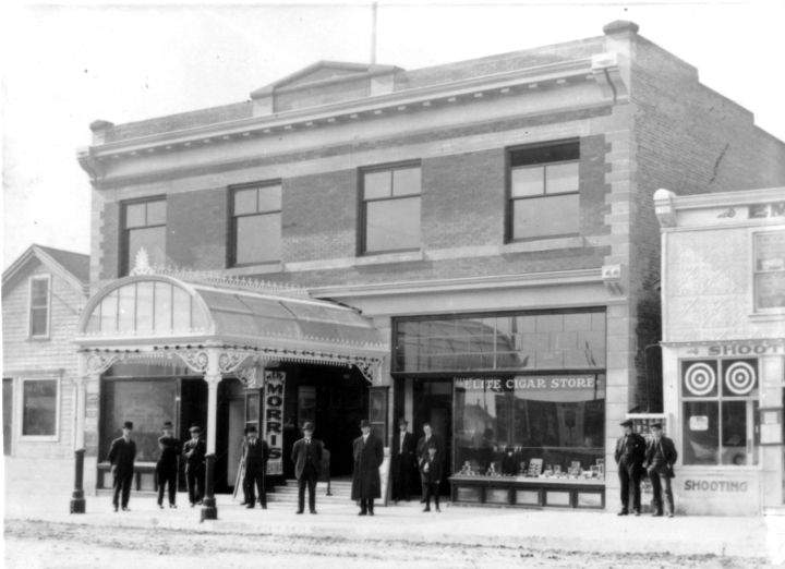 Al Morris built the Morris Theatre in 1911, next door to his previous theatre, which had been called the Eureka. Galt Museum & Archives.