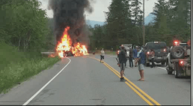 1 person dead in multiple-vehicle collision north of Kamloops - image