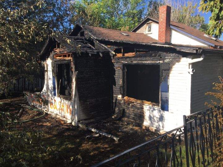 A suspicious house fire in the area of 133 Avenue and 62 Street Thursday, June 21, 2018 is being investigated by the Edmonton Police Service. 
