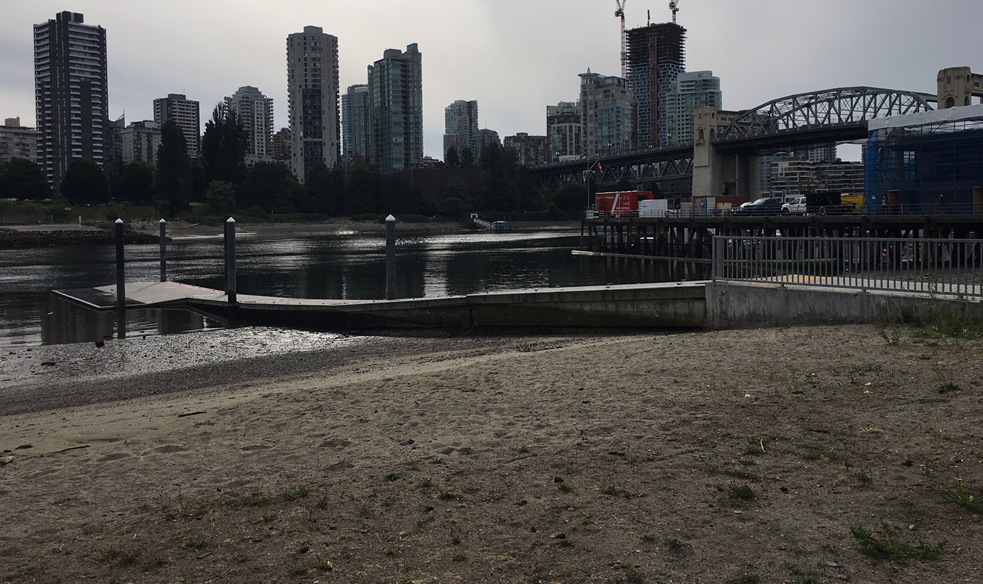 Emergency services on scene at the Kits Coast Guard Station at Vanier Park in Vancouver Tuesday.