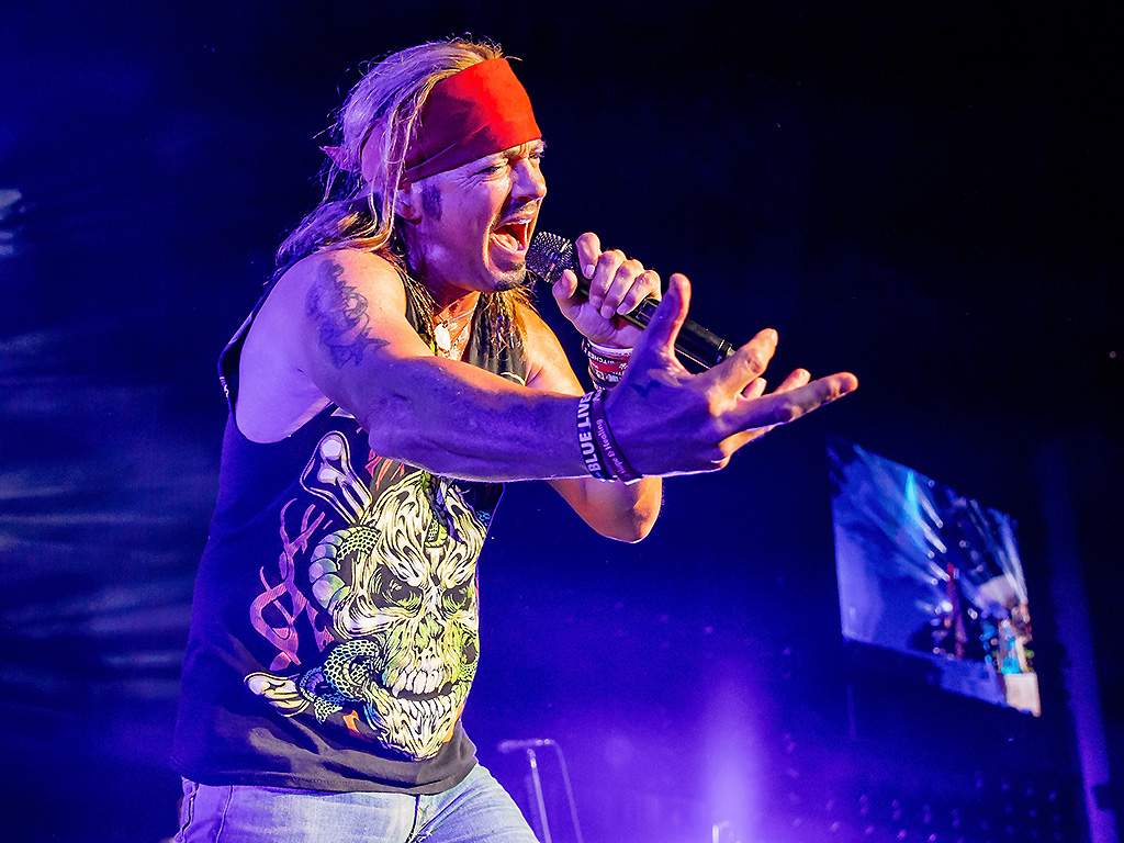 Bret Michaels of Poison performs during the Nothin' But a Good Time Tour 2018 at DTE Energy Music Theater on June 8, 2018, in Clarkston, Mich.