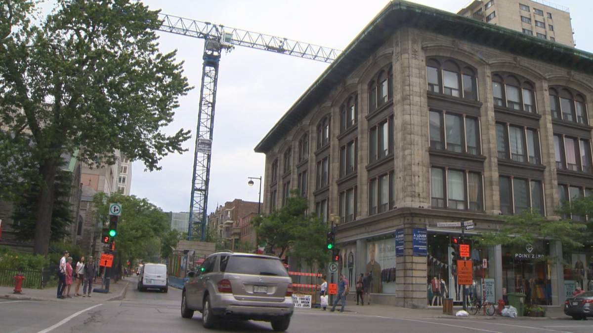 A construction crane has been hovering over Bishop Street for months.