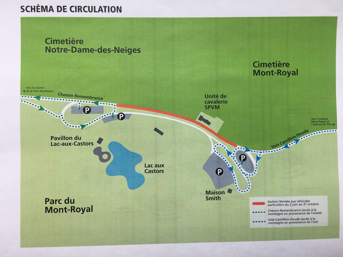 A map showing the area that will be restricted to traffic as of June 2.