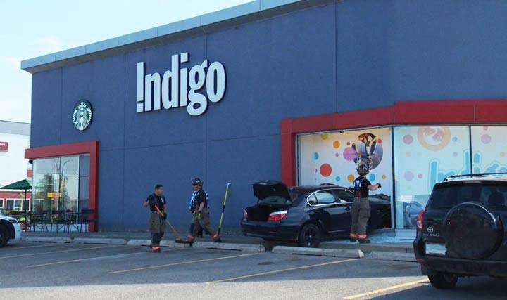 A 40-year-old woman has been charged after a car crashed into a building in the 3300-block of 8th Street East.