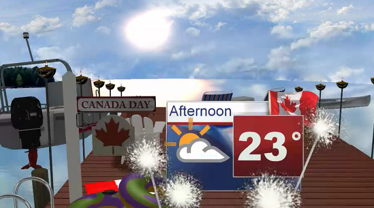 A mix of sun and cloud is on the way for Canada Day in the Central Okanagan with a slight chance of showers.