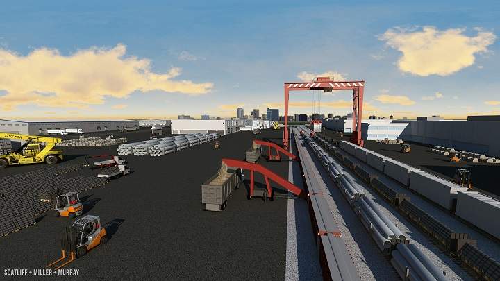 Conceptual drawings show what the $100 million dollar rail park and terminal at Winnipeg’s CentrePort would look like.
