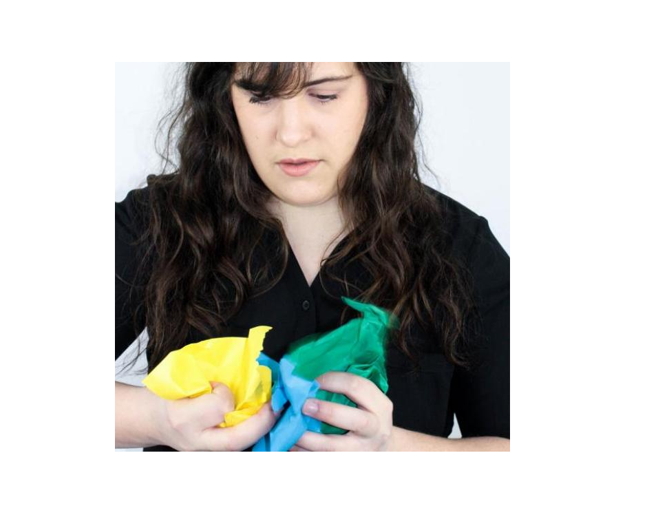 Clara Madrenas (pictured above) is the playwright and only performer in Recovery Show.