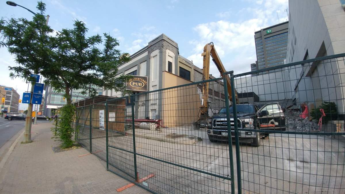 Construction is taking place at the corner of Wellington Street and York Street as the London Convention Center looks to expand.