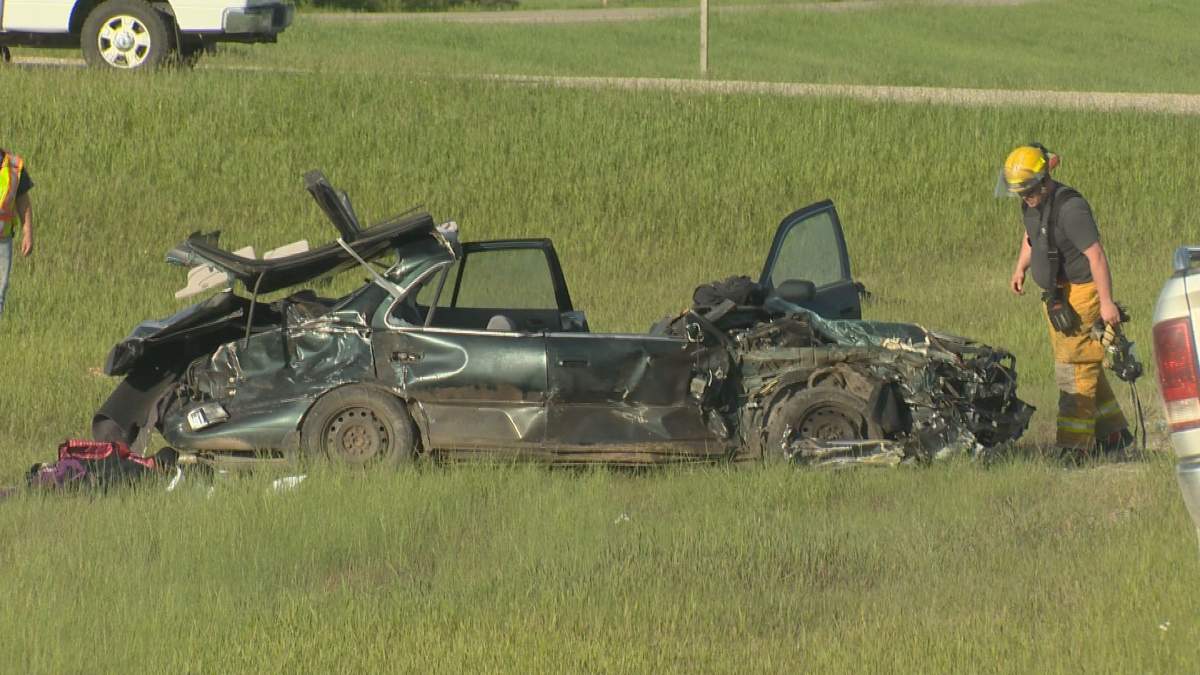 Two people rushed to hospital after crash involving semi on Highway 1 - image
