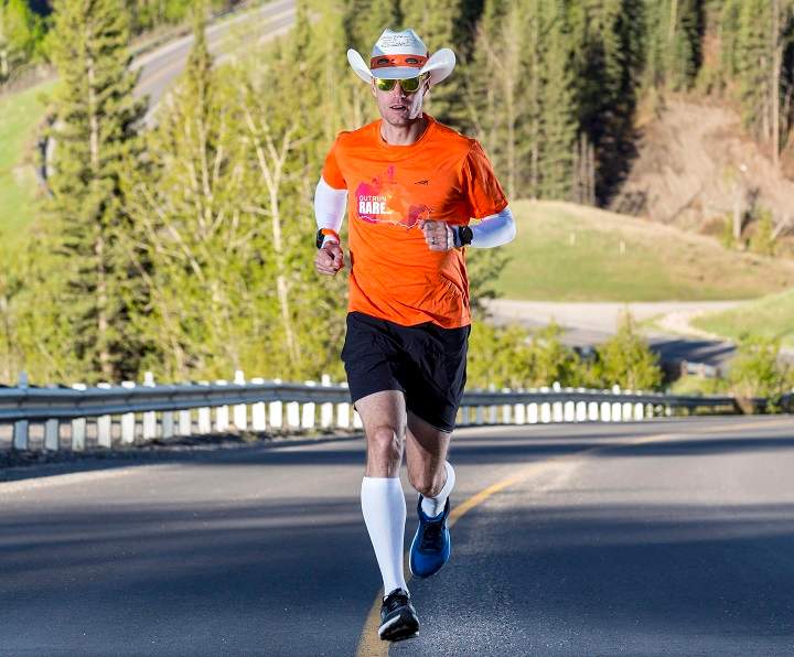 Dave Proctor runs in Sheep River Provincial Park, Alta. in this undated handout photo.