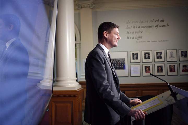 More inspectors at some casinos and tighter checks on gamblers with deep pockets have been ordered by the British Columbia government as it aims to prevent money laundering. Attorney General David Eby speaks to media during a press conference at Legislature in Victoria on Thursday, November 23, 2017.