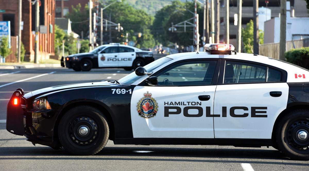 Police on scene in June of 2018 after a woman was hit in an alleged street racing incident in Central Hamilton.