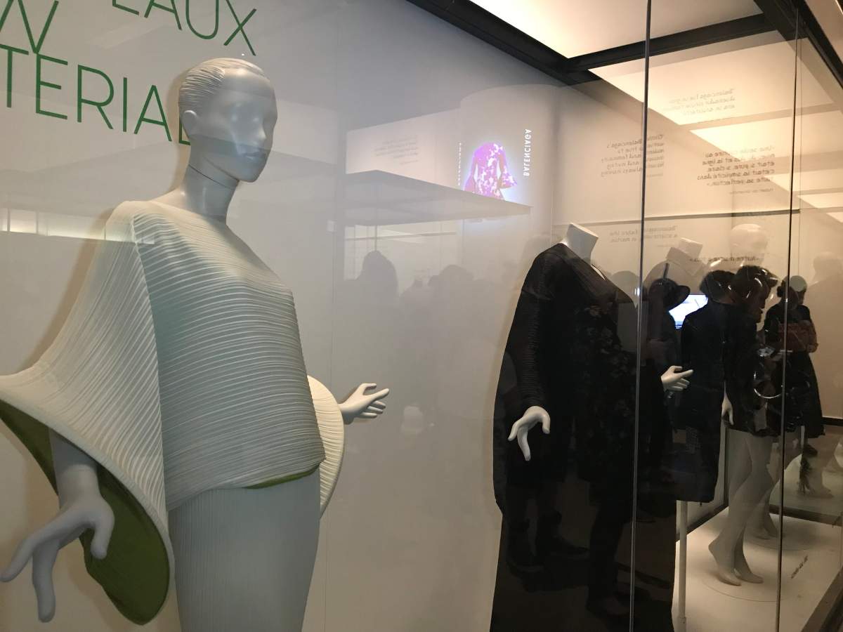Some of the designs at the McCord Museum’s Balenciaga exhibition, Tues. June 12, 2018.