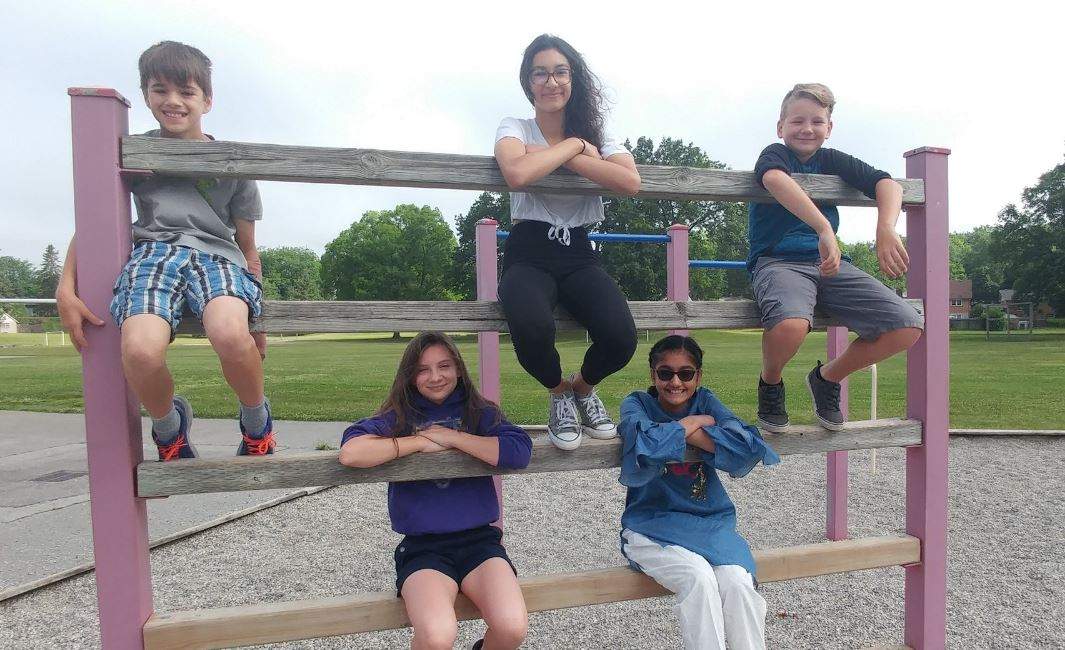 Left to right: Brandon Polishuk, Marin Hills, Jasmine Pihokker, Sanabil Khan, Aive Johnson.