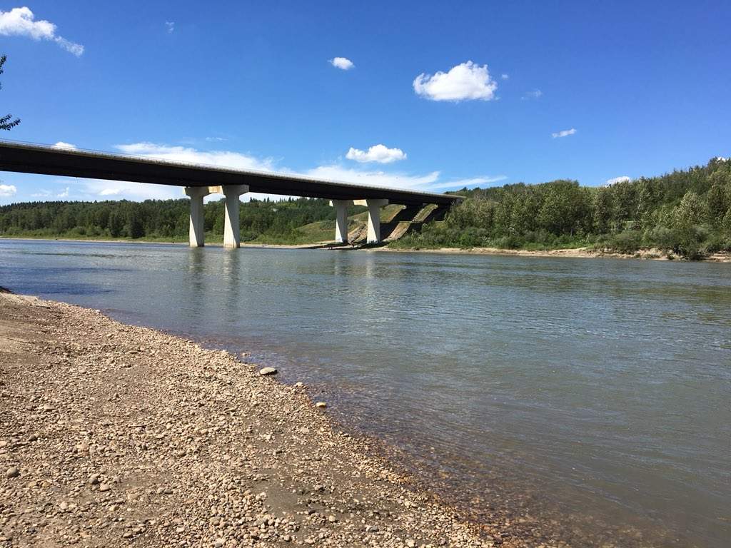 The North Saskatchewan River near Devon, Alta. June 21, 2018.