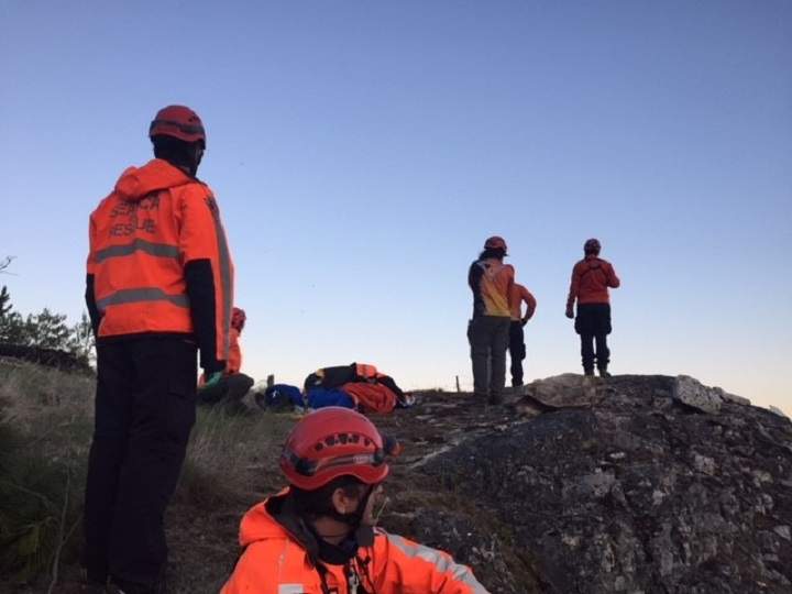 Members of Penticton Search and Rescue during Monday’s rescue operation.