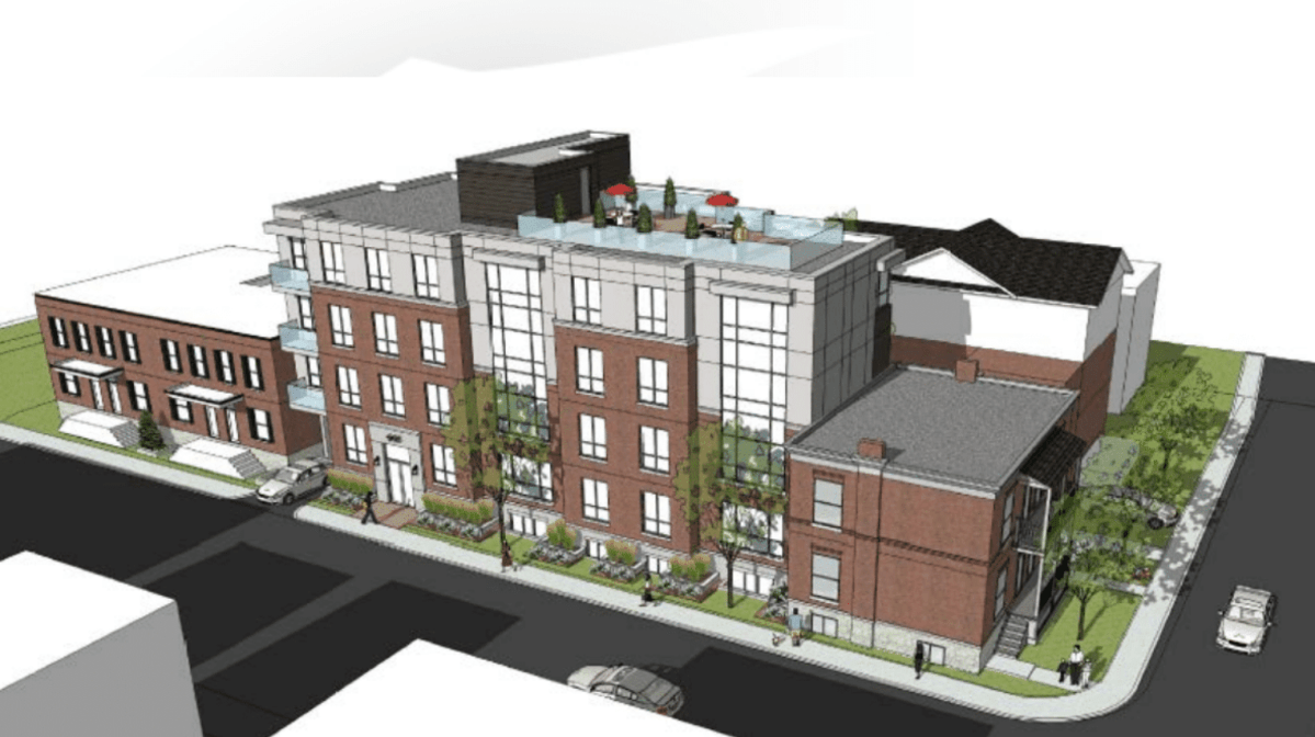 A proposed apartment building on Kent Street in downtown Ottawa will now be built further back from the sidewalk, after the Centretown Citizens Community Association and the developer worked together to reach an agreement on the length of the setback.