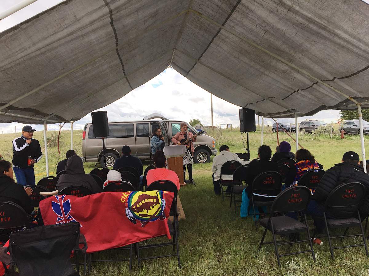 Siksika Nation community members gather for support