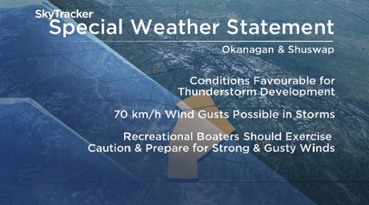 Special weather statement issued for Okanagan, Shuswap - image