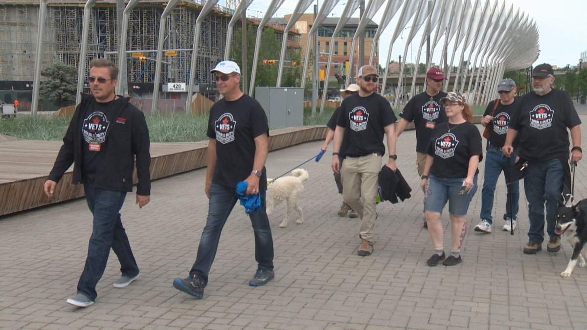 Calgarians take part in walk to raise awareness about homeless vets - image