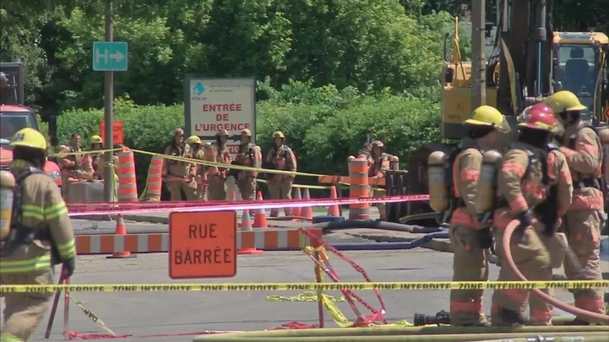 The water-main break happened Thursday afternoon on Gouin Boulevard.
