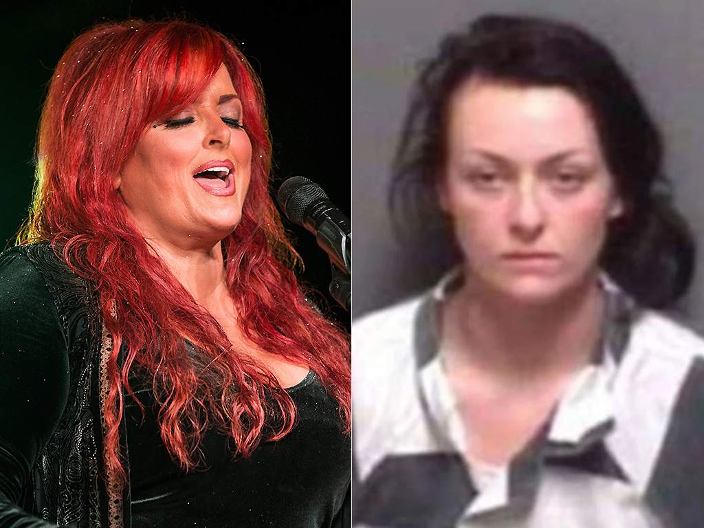 Wynonna Judd performs in 2016, and her daughter Grace is pictured in her mugshot.
