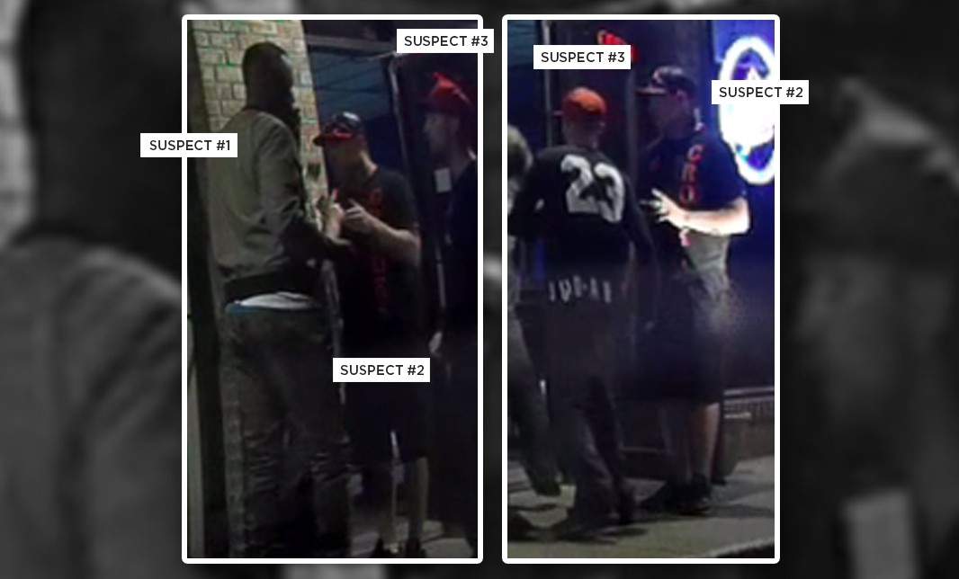 Hamilton police are trying to identify three assault suspects. 