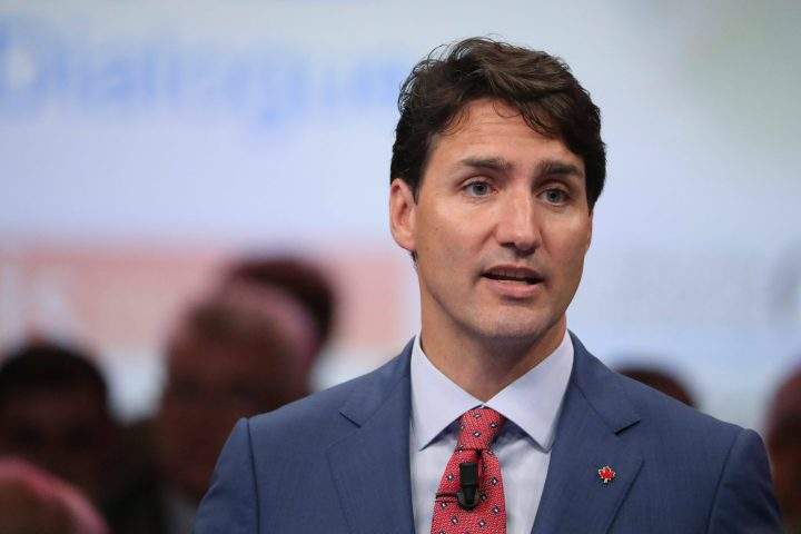 FILE - Prime Minister Justin Trudeau speaks during the 'Nato Engage' forum on the sidelines of the NATO Summit in Brussels, Belgium, 11 July 2018.