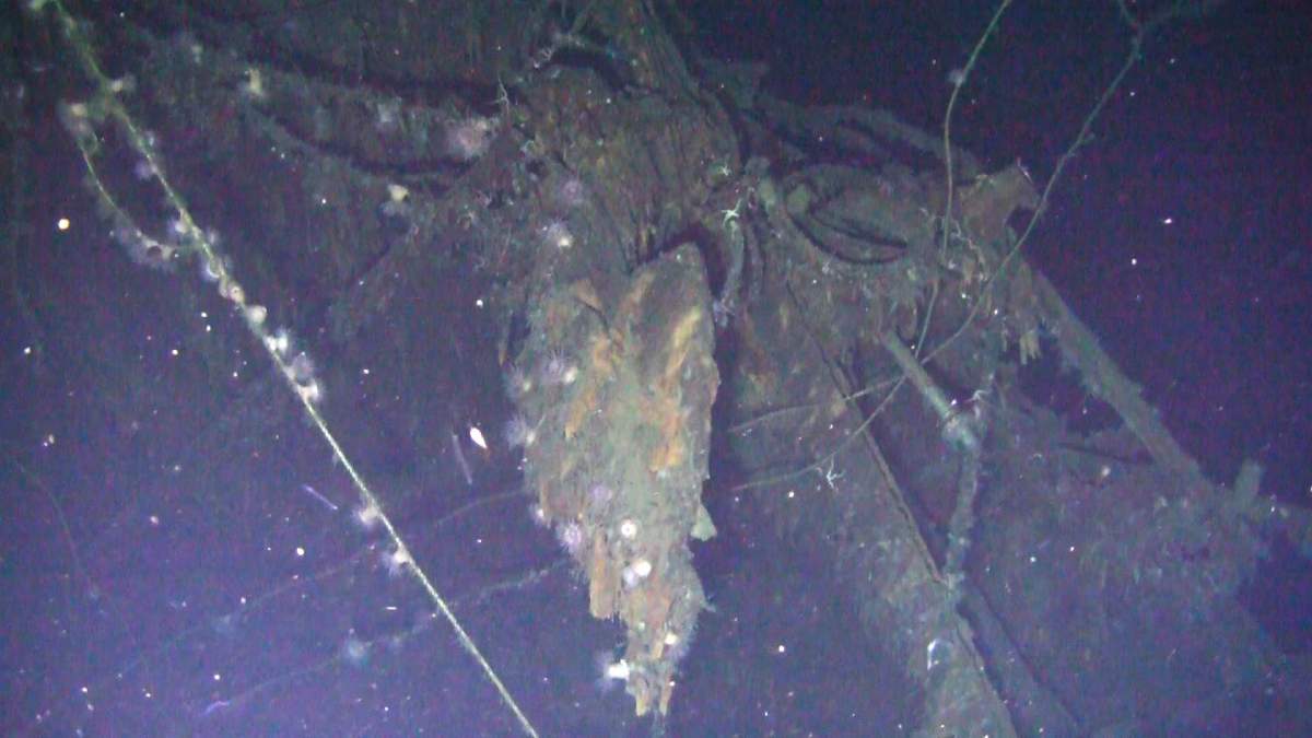 A handout photo made available by Shinil Group on 17 July 2018, (issued 18 July 2018) shows Russian cruiser Dmitri Donskoii of the Baltic Fleet sunken off Ulleung Island in the East Sea during the Russo-Japanese war in 1905.