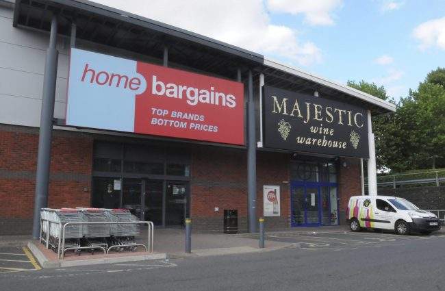 A general view of the Home Bargains store where a man is accused of an acid attack on a young boy, in Worcester, England, Sunday, July 22, 2018.