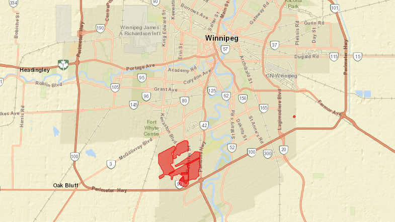A look at the areas hit.