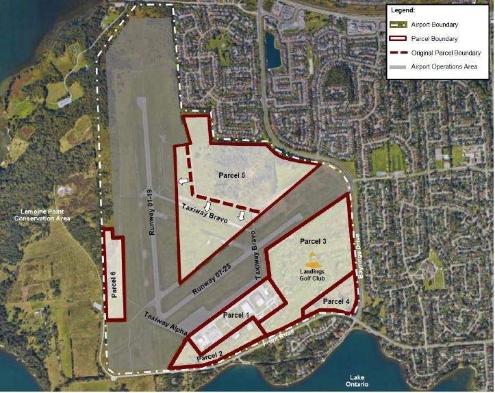 Six parcels of Kingston’s airport were studied for potential future land uses.