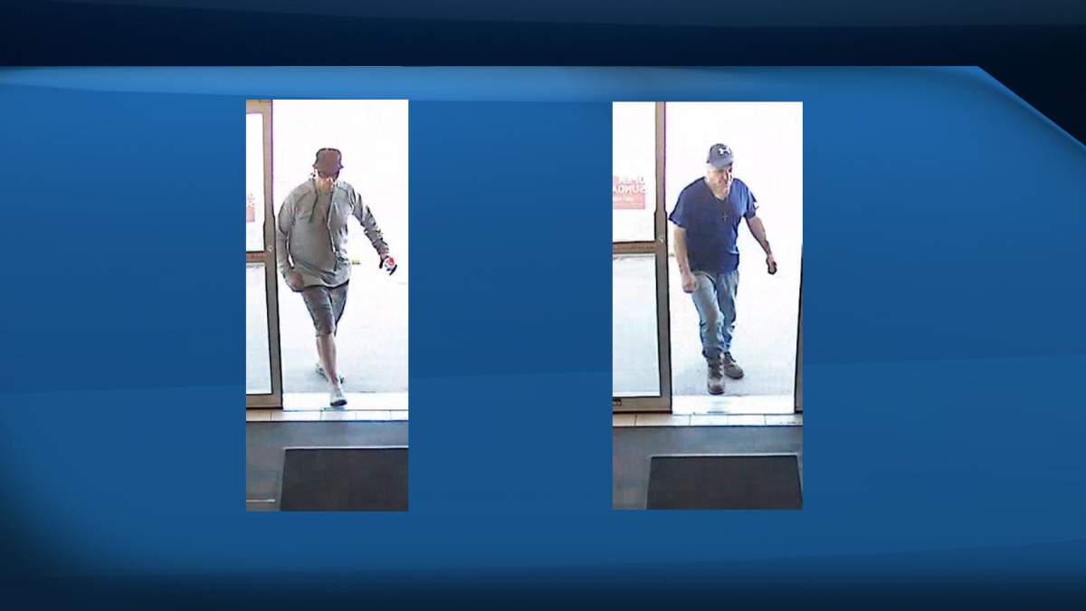 RCMP in northern Alberta were looking for two men after a break and enter and brief police chase on July 12, 2018. 